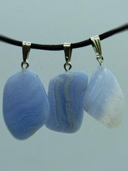 Chalcedon, Kenya/Namibia, mit Silberöse